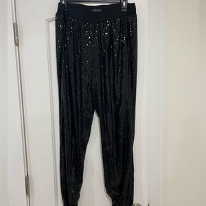Black Sequin Dress Pants